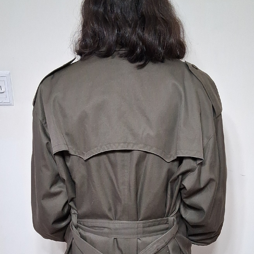 Dior Olive Green Rain-Repellent Trench Coat - Picture 3 of 11